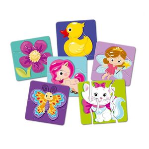 Montessori® Triple Puzzle - Princess 6 Bilder, 18 Stk Jungen, Mädchen