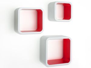 Cube Regal Cambridge Weiss und Rot casa pura®