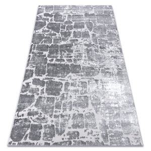 Modern MEFE Teppich  6184 Pflasterung Backstein - Strukturell zwei Ebenen aus Vlies dunkelgrau Grau 280x370 cm