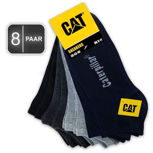 8 Paar CAT® CATERPILLAR SNEAKER SOCKEN Sneakers Füßlinge Strümpfe farbmix in Größe 39-42