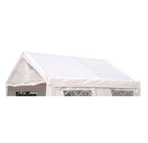 DEGAMO Ersatzdach Zeltdach Dachplane für Zelt PALMA 4x4 Meter, PVC weiss 480g/m², incl. Spanngummis