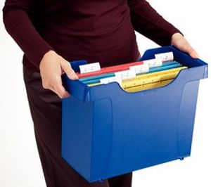 LEITZ Mini Aktei Hängeregistratur Box Plus blau
