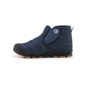 Herren Wasserdichte Rutschfest Stiefeletten Bequeme Warme Stiefel Runde Zehe Winterschuhe Blau,Größe:EU 47