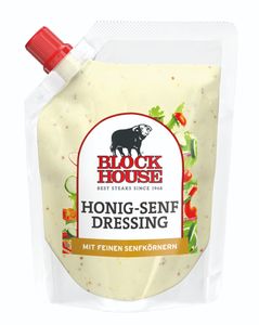 BLOCK HOUSE Salatdressing HONIG-SENF, 250ml Folienbeutel