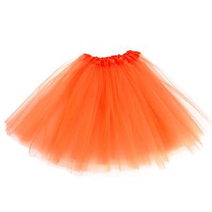 Erwachsenen Tütü Tüllrock Petticoat Ballettrock Ballett Tutu Rock mehrlagig Faschingskostüme Damen (Orange)