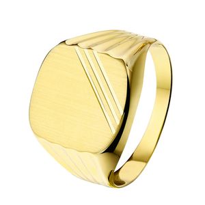 Lucardi - Herren Ring - Schmuck - Geschenk Gold
