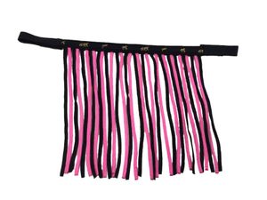 Fliegenfransen Shetty Fliegenmaske mit Fransen & Klettverschluss, Farbe pink-schwarz