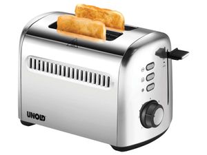Unold 38326 Toaster 2er Retro Edelstahl, Farbe:Edelstahl