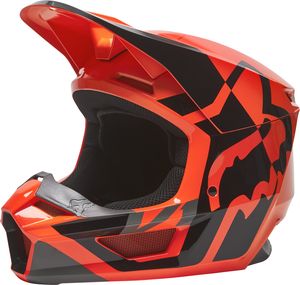 Fox V1 Lux Motocross Helm Farbe: Schwarz/Orange, Grösse: L (59/60)
