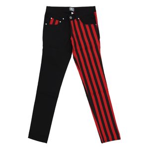 Rock Rag - Stripes, Frauenhose Rot/Schwarz im Slim-Fit-Style