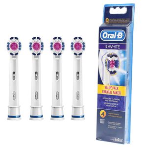 Oral-B 3D White elektrische Zahnbürstenaufsätze 4 Stück.