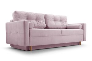 Sofa mit Schlaffunktion Schlafsofa Sofabett 3-Sitzer 213 × 74 × 100 cm Couch DL-Klapp-System Pastella Queens 19