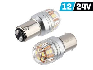 Glühlampe VISION P21/5W BAY15d 12/24V 15x 2835 SMD OSRAM Chip, CANBUS, weiß, 2St.