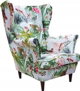 Family Meble Ohrensessel Print Relaxsessel Skandinavisch Bequemer Sessel Loungesessel Fernsehsessel Für Wohnzimmer Schlafzimmer Büro (GARDEN 2) Family Meble Ohrensessel Print Relaxsessel Skandinavisch Bequemer Sessel Loungesessel Fernsehsessel Für Wohnzimmer Schlafzimmer Büro (GARDEN 2)