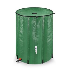 Sessamen-LP sud na dešťovou vodu, skládací nádrž na vodu 500L, sběrač vody, cisterna, sud na dešťovou vodu s kohoutkem, zelený, 132 galonů