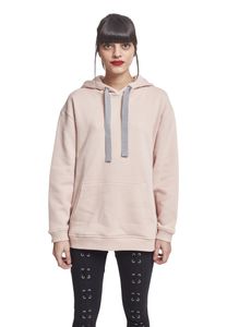 Urban Classics Damen Ladies Oversize Hoody TB2232, color:lightrose/grey, size:M