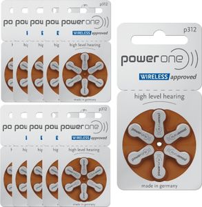 Power One Zinc p312 Hörgeräteakku,60 er pack