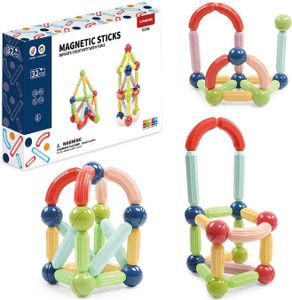 Magnetická stavebnica 32ks - Solid Color Magnetic Sticks