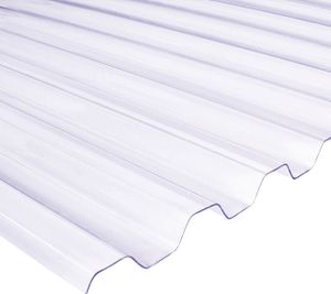 PVC-Wellplatte Trapez 70/18 200 x 90 cm 0,8 mm klar