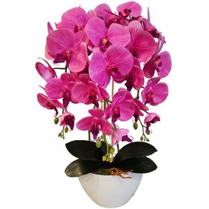 Damich künstliche Orchidee, rosa, aus Gummi, 3pgo2
