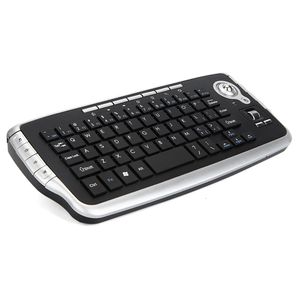 Bezdrátová klávesnice 2,4 GHz s myší Trackball, dálkové ovládání s rolovacím kolečkem pro Android TV BOX Smart TV PC Notebook Stříbrná