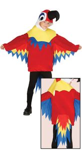 bunter Papagei Kostüm für Kinder Gr. M/L, Größe:128/134