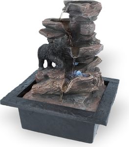 Zimmerbrunnen Bärenmotiv mit LED-Beleuchtung, Dekobrunnen für die Wohnung Zimmerbrunnen Bärenmotiv mit LED-Beleuchtung, Dekobrunnen für die Wohnung