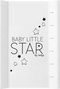 Prebaľovacia podložka, mäkká, s vyvýšenými bočnými stranami, BABY STAR, 50 x 70 cm, biela, Nellys
