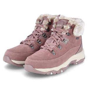 Skechers Damen Winterstiefeletten Schnürboots SNOW WORRIES Violett Mauve Leder Synthetik  wasserfest Größe: 37