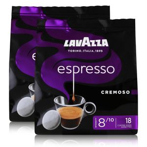 Lavazza Espresso Cremoso 18 Kaffeepads 125g (2er Pack)