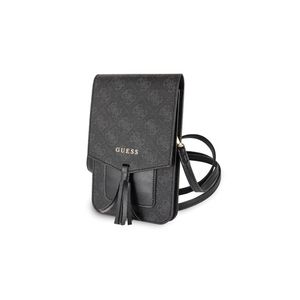 Guess Saffiano Look Collection Universal Handtasche für Smartphone Wallet Kartenfach Schwarz mit Muster