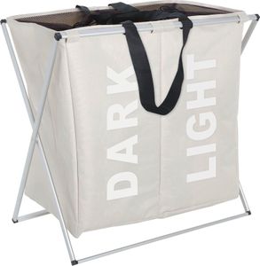 wäschekorb Duo 120 Liter 59 x 57 cm Polyester beige
