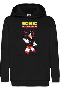 SonicShadow Kinder Kapuzenpullover Sweatshirts Sonic the Hedgehog Sega Mascot, 7-8 Jahr - 128 / Schwarz