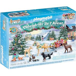 PLAYMOBIL Horses of Waterfall 71345 Adventskalender Pferde: Weihnachtliche Schlittenfahrt