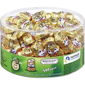 Riegelein Mini-Goldhäschen, Edelvollmilch-Schokolade massiv, 80x5g