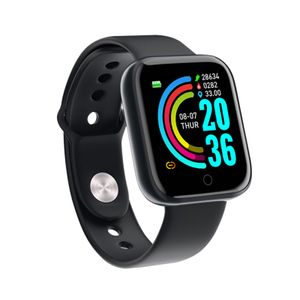 Y68 Smart-Armband, 1,3-Zoll-High-Definition-Farb-Touchscreen, IP67 wasserdicht, Schrittzähler, Herzfrequenz-/Blutdruck-/Schlafüberwachung, Fernbedienungskamera, Schwarz