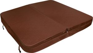 Kryt vírivky Spa 2x2m Square Brown Hardtop Imitácia kože odolná voči poveternostným vplyvom