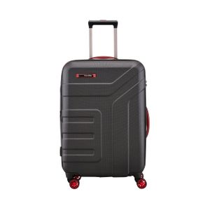 Travelite Vector 4 Rollen ABS Hartschalen Trolley 4 Rad Koffer 67 cm M, Farbe:Schwarz