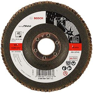 Bosch Fächerschleifscheibe X571 Best for Metal gerade 125 mm 40 Glasgewebe 10 Stk