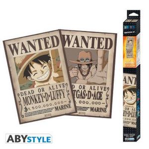 ONE PIECE - Wanted Luffy & Ace - Set 2 Poster '52x38'.
