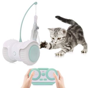 Cat Toy Electric Interactive Ball, automatisch rotierender Cat Ball mit USB-Aufladung von LED-Licht und Federspielzeug, Cat Roller Ball Intelligence Toy für Cat Pet Eignung