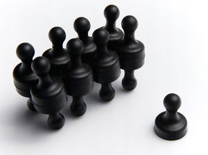 Kühlschrankmagnet, Büro 19x25 Schwarz