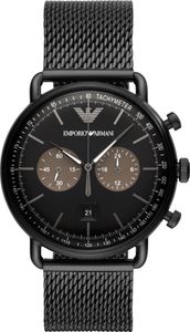 Armani Black Steel Watch mit Quarzmechanismus Armani Black Steel Watch mit Quarzmechanismus
