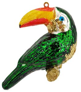 Weihnachtskugeln Tukan Papagei Vogel Tukan Papagei Vogel - grün