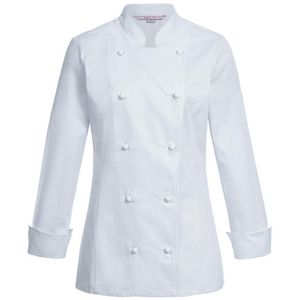 Greiff GASTRO MODA Damen Cuisine Basic Klassische Kochjacke Stehkragen Regular Fit Baumwolle ® Weiß S