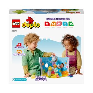 LEGO 10972 DUPLO Wilde Tiere des Ozeans Set mit Meerestieren und Spielmatte
