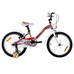 Detský bicykel SPRINT ALICE 18", 1 SP, ružový s červenou a krémovou, HARDTAIL