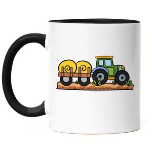Trecker Tasse Schwarz Für Trecker Fans Bauernhof Bauern Feld Landarbeit Landwirtschaft Traktor