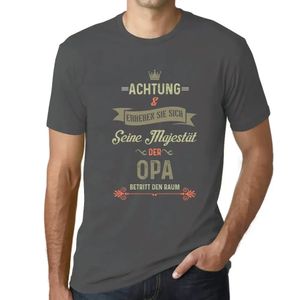 Herren Grafik T-Shirt Seine Majestät Der Opa Öko-Verantwortlich Vintage Jahrgang Kurzarm Lustige Druck Geburtstag Geschenk Mann