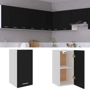 vidaXL Hängeschrank Schwarz 29,5x31x60 cm Holzwerkstoff